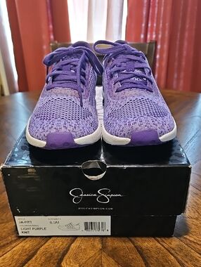 Jessica Simpson Purple Knit Lace-Up Women's Sneakers